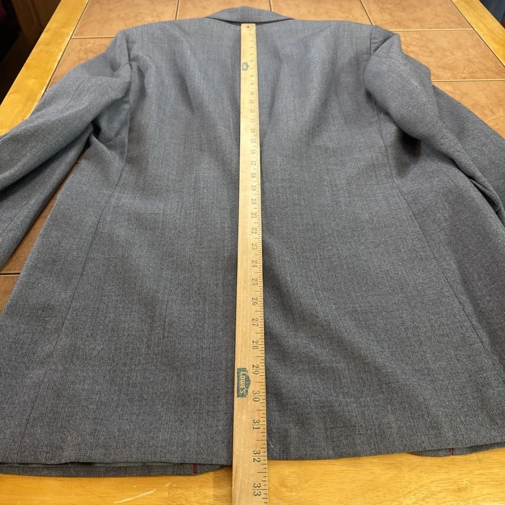 Stafford Vintage 2 Piece Suit Sz 40L Pants 36 x 31 Blue Wool Blend USA Made